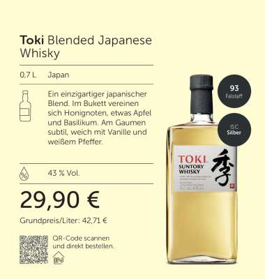 Toki Blended Japanese Whisky