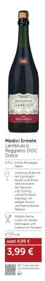 MEDICI ERMETE Lambrusco Reggiano DOC Dolce