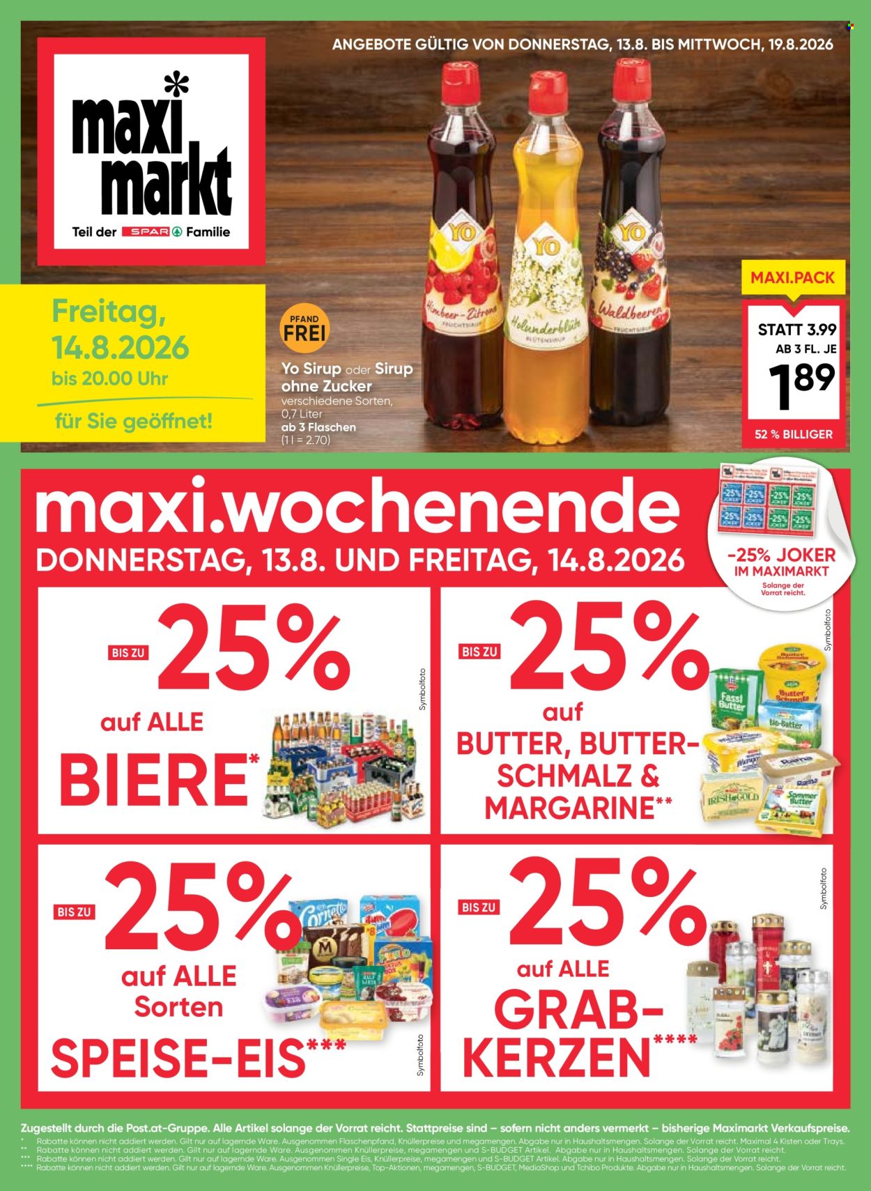 Angebote Maximarkt - 13.8.2026 - 19.8.2026. Seite 1