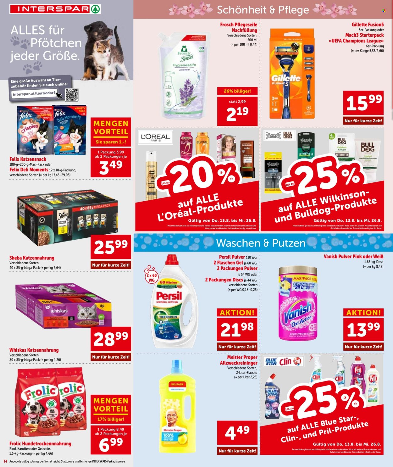 Angebote INTERSPAR - 13.8.2026 - 26.8.2026. Seite 14