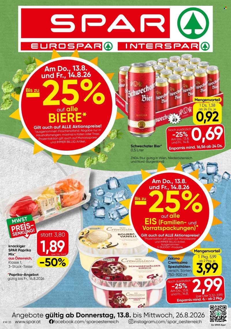 Angebote SPAR - 13.8.2026 - 26.8.2026.