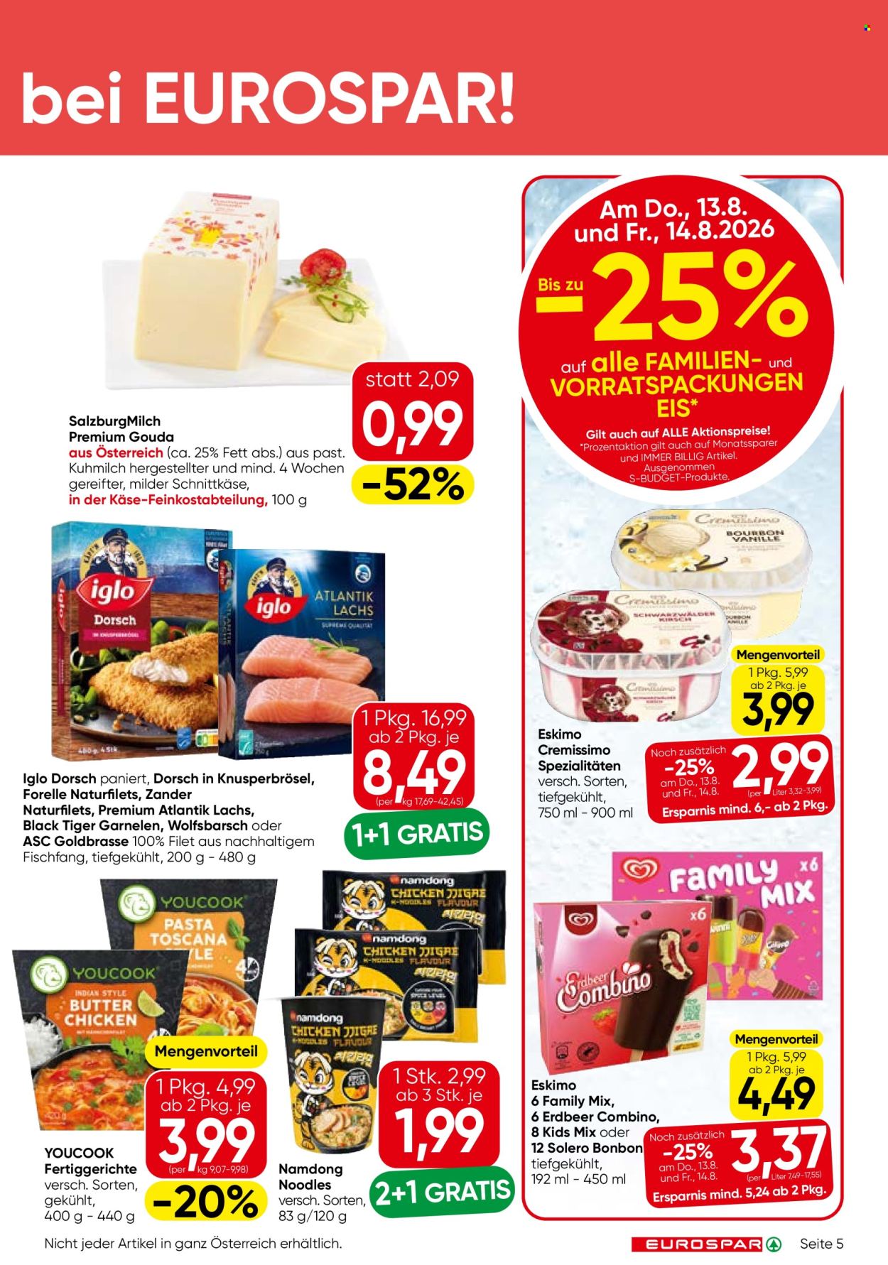 Angebote EUROSPAR - 13.8.2026 - 26.8.2026. Seite 5