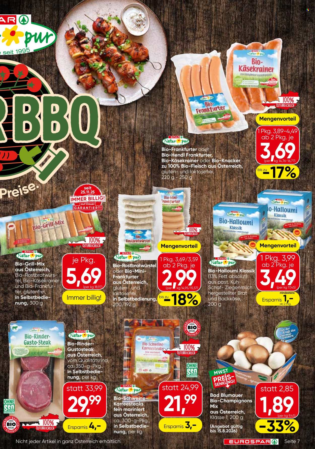 Angebote EUROSPAR - 13.8.2026 - 26.8.2026. Seite 7