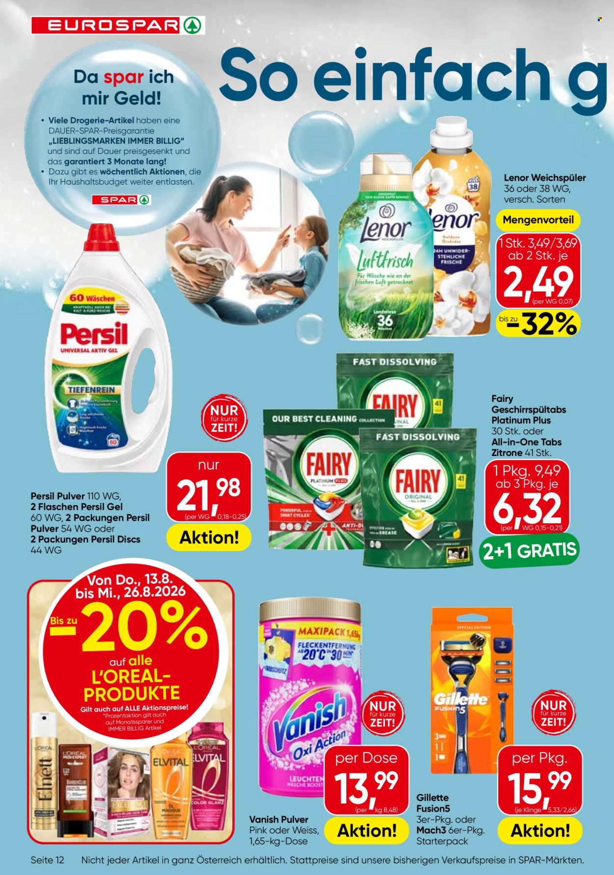 Angebote EUROSPAR - 13.8.2026 - 26.8.2026. Seite 12