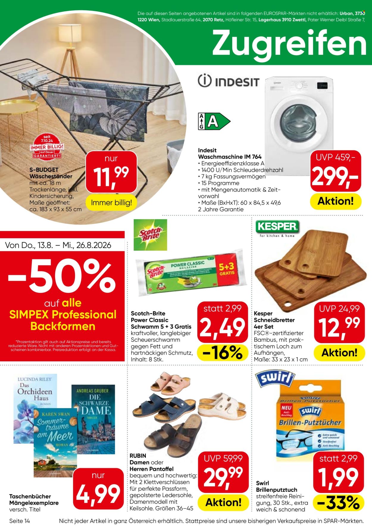 Angebote EUROSPAR - 13.8.2026 - 26.8.2026. Seite 14