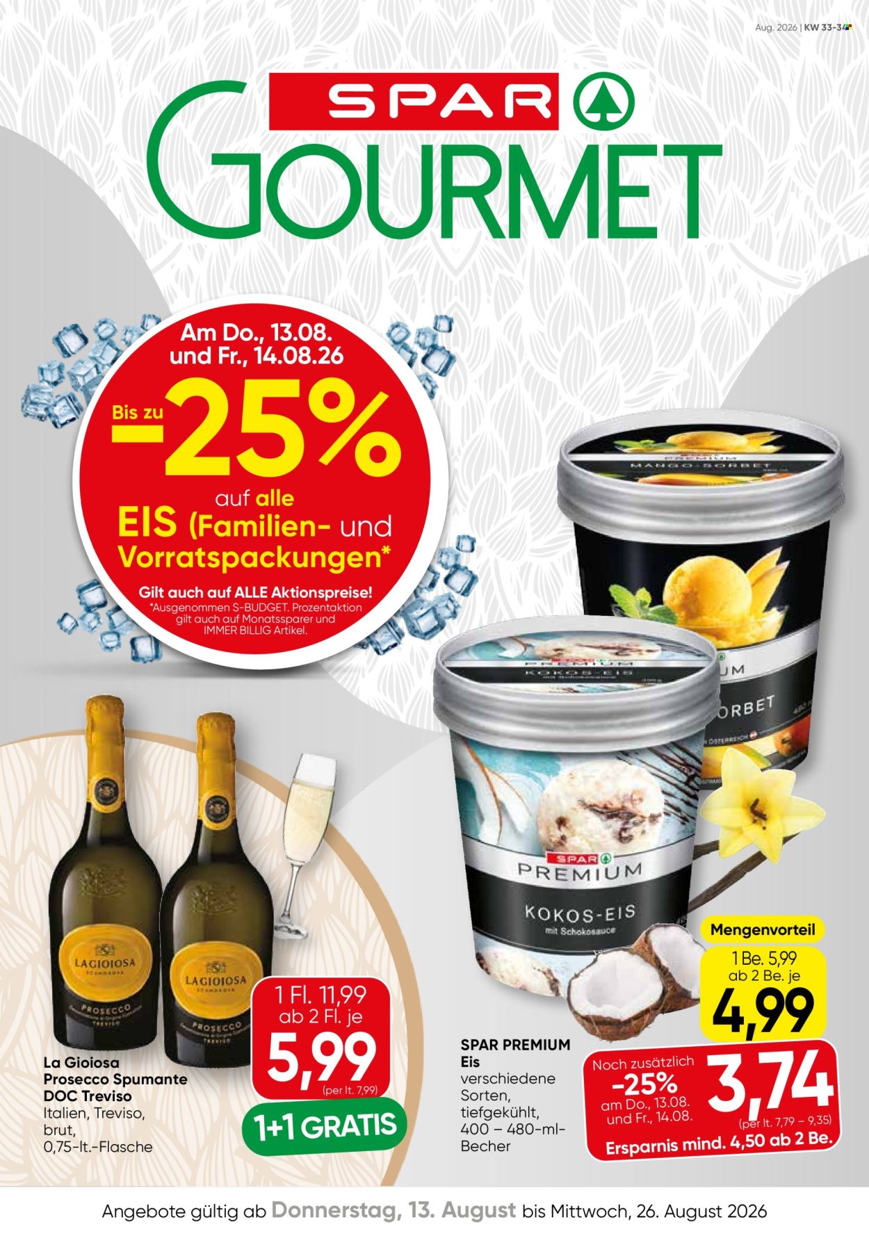 Angebote SPAR - 13.8.2026 - 26.8.2026. Seite 1
