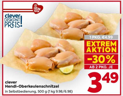 clever Hendl-Oberkeulenschnitzel