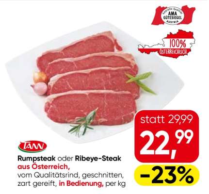 Rumpsteak oder Ribeye-Steak