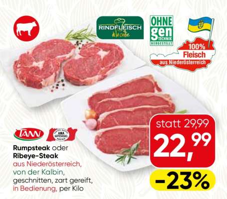 Rumpsteak oder Ribeye-Steak