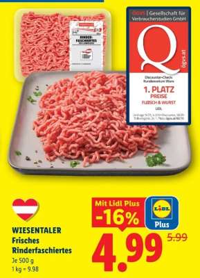 WIESENTALER Frisches Rinderfaschiertes