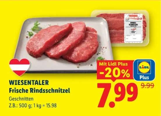 WIESENTALER Frische Rindsschnitzel