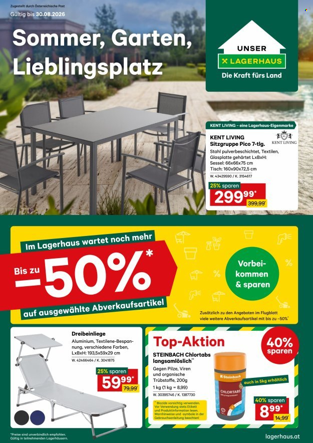 Leták Lagerhaus - 17.8.2026 - 30.8.2026. Strana 1