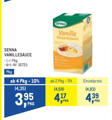 SENNA VANILLESAUCE
