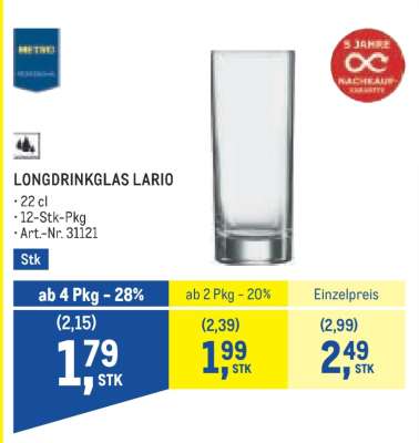 LONGDRINKGLAS LARIO