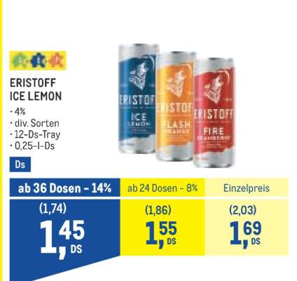 ERISTOFF ICE LEMON