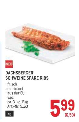 DACHSBERGER SCHWEINE SPARE RIBS