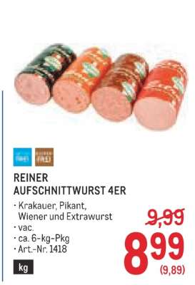 REINER AUFSCHNITTWURST 4ER