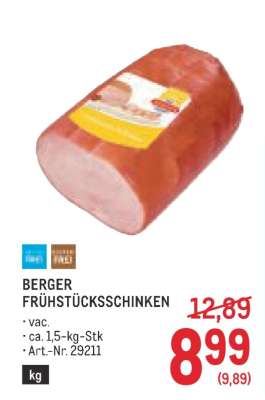 Berger Frühstücksschinken