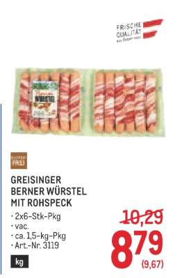 Greisinger Berner Würstel mit Rohspeck