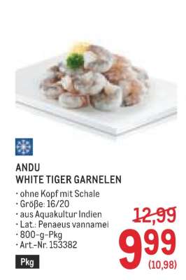 ANDU WHITE TIGER GARNELEN