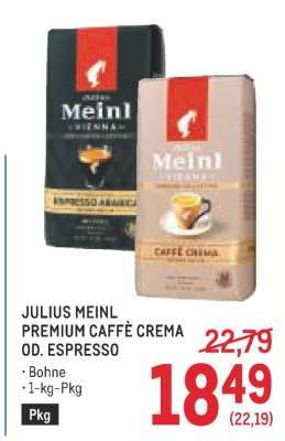 JULIUS MEINL PREMIUM CAFFÈ CREMA OD. ESPRESSO