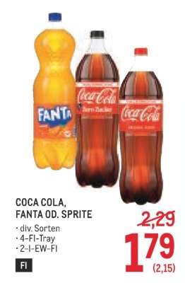 Coca-Cola Fanta od. Sprite