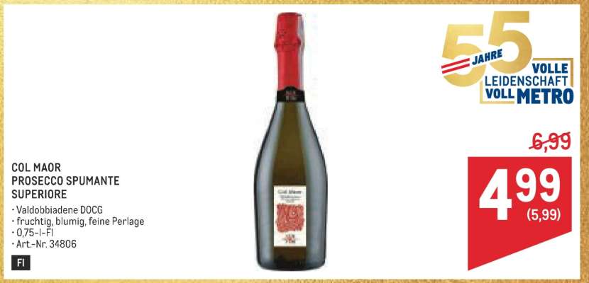 Col Maor Prosecco Spumante Superiore