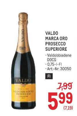 VALDO MARCA ORO PROSECCO SUPERIORE