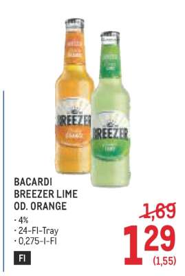 BACARDI BREEZER LIME OD. ORANGE