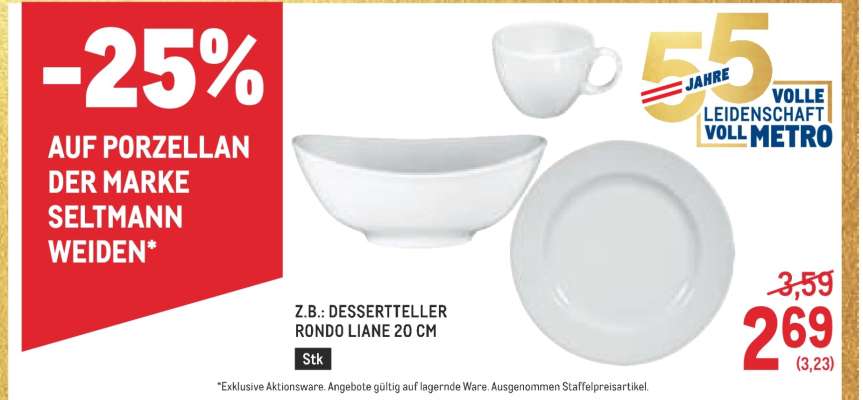 Dessertteller Rondo Liane 20 cm
