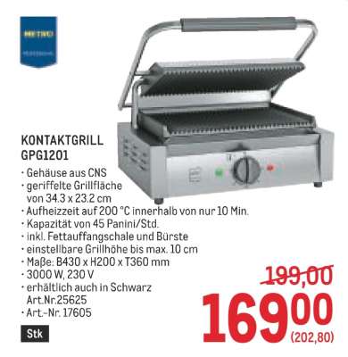KONTAKTGRILL GPG1201