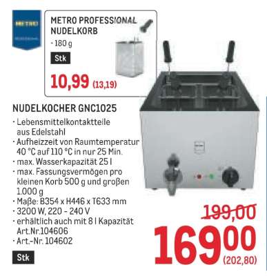 Nudelkocher GNC1025