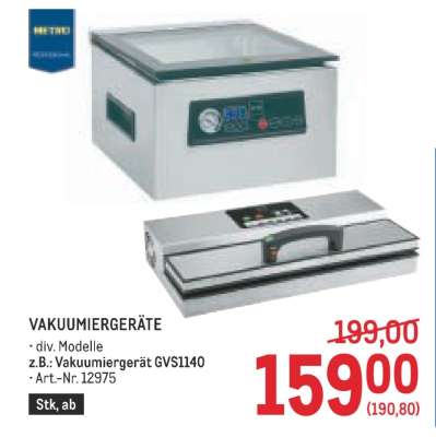 VAKUUMIERGERÄTE
