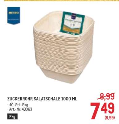 ZUCKERROHR SALATSCHALE 1000 ML