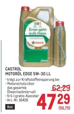 CASTROL MOTORÖL EDGE 5W-30 LL