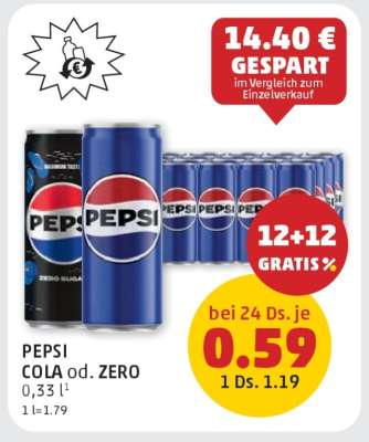 PEPSI COLA od. ZERO