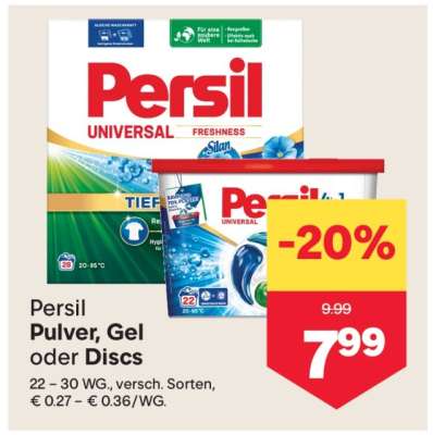 Persil Pulver, Gel oder Discs