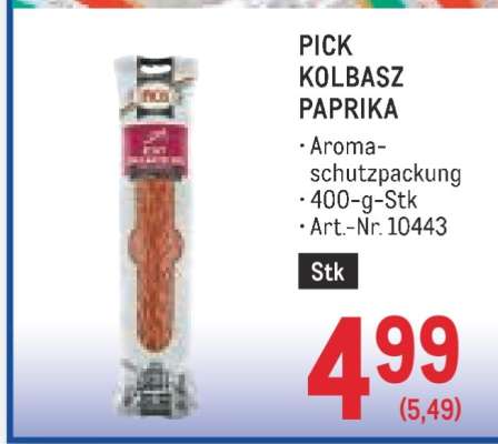 Pick Kolbasz Paprika