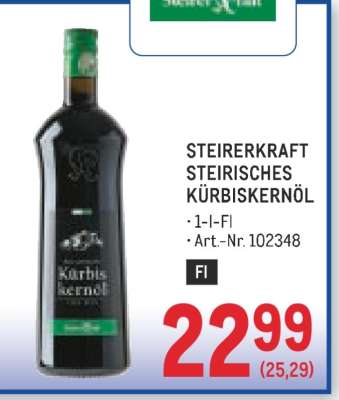 STEIRERKRAFT STEIRISCHES KÜRBISKERNÖL