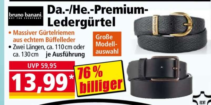 bruno banani Da.-/He.-Premium-Ledergürtel