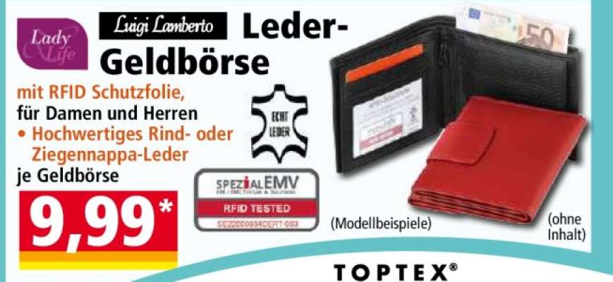 Leder-Geldbörse
