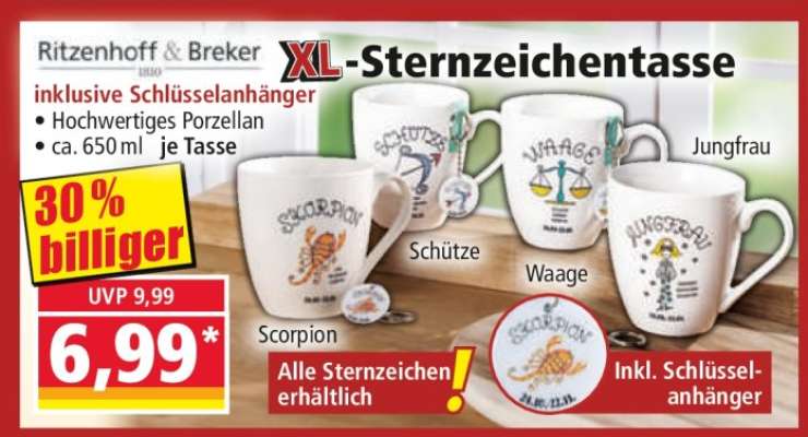 XL-Sternzeichentasse