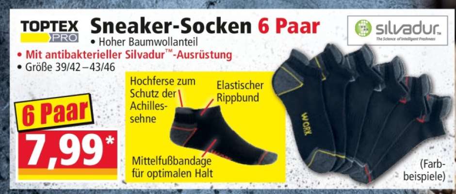TOPTEX PRO Sneaker-Socken 6 Paar