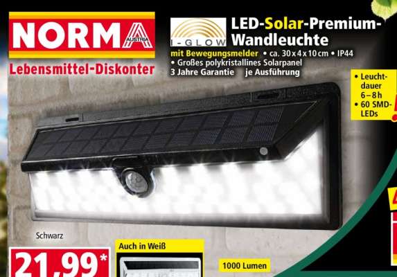 LED-Solar-Premium-Wandleuchte