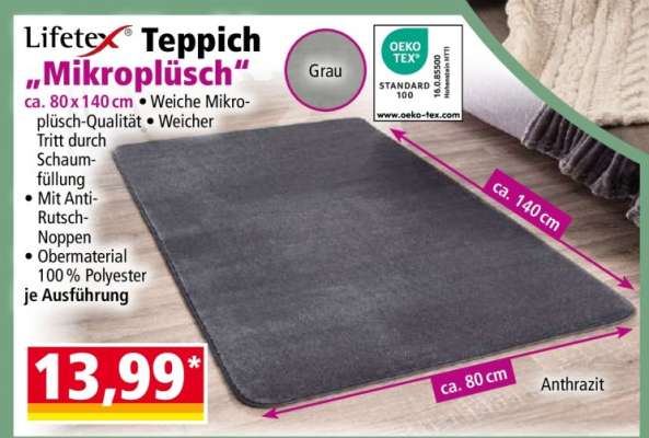 Lifetex Teppich "Mikroplüsch"