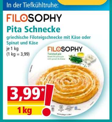 FILOSOPHY Pita Schnecke