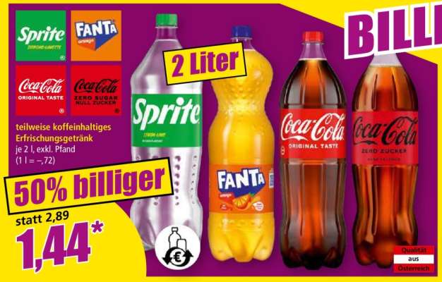 Sprite, Fanta, Coca-Cola
