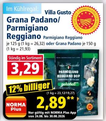 Villa Gusto Grana Padano/Parmigiano Reggiano