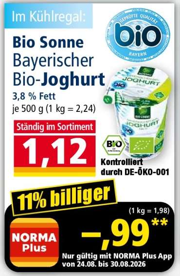 Bio Sonne Bayerischer Bio-Joghurt
