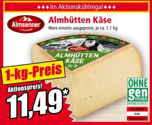Almsenner Almhütten Käse